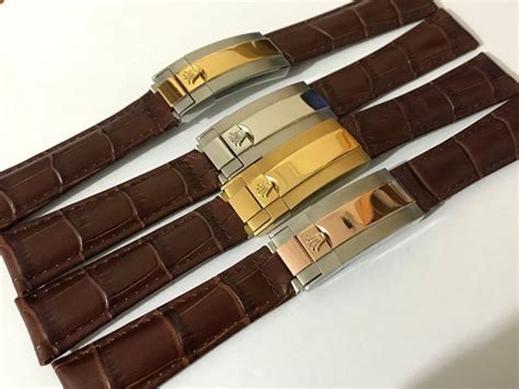 genuine rolex leather band|Rolex leather band for sale.